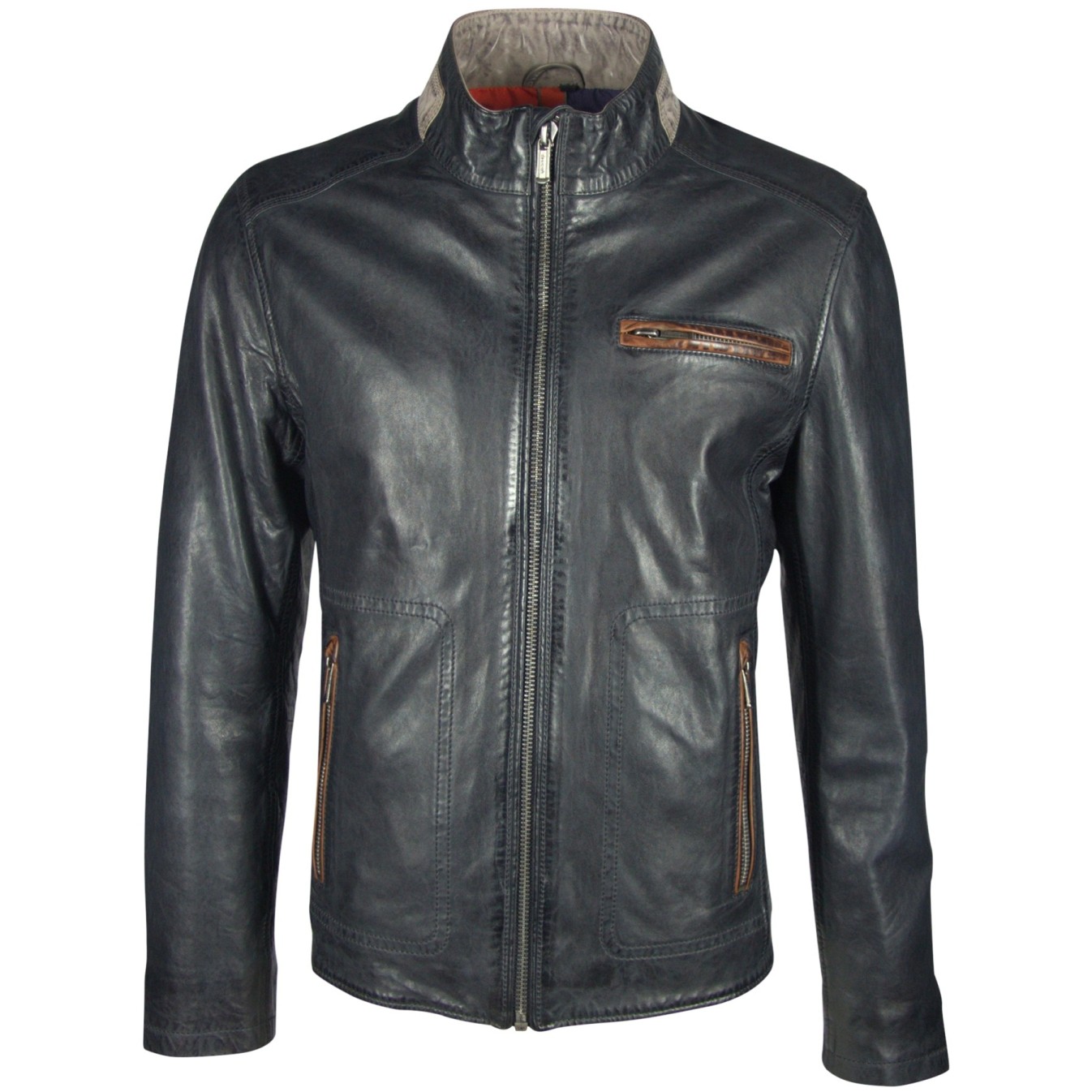 Geaca de Piele Naturala Barbati Gipsy Bleumarin Shore LAKUV W – IMBRACAMINTE