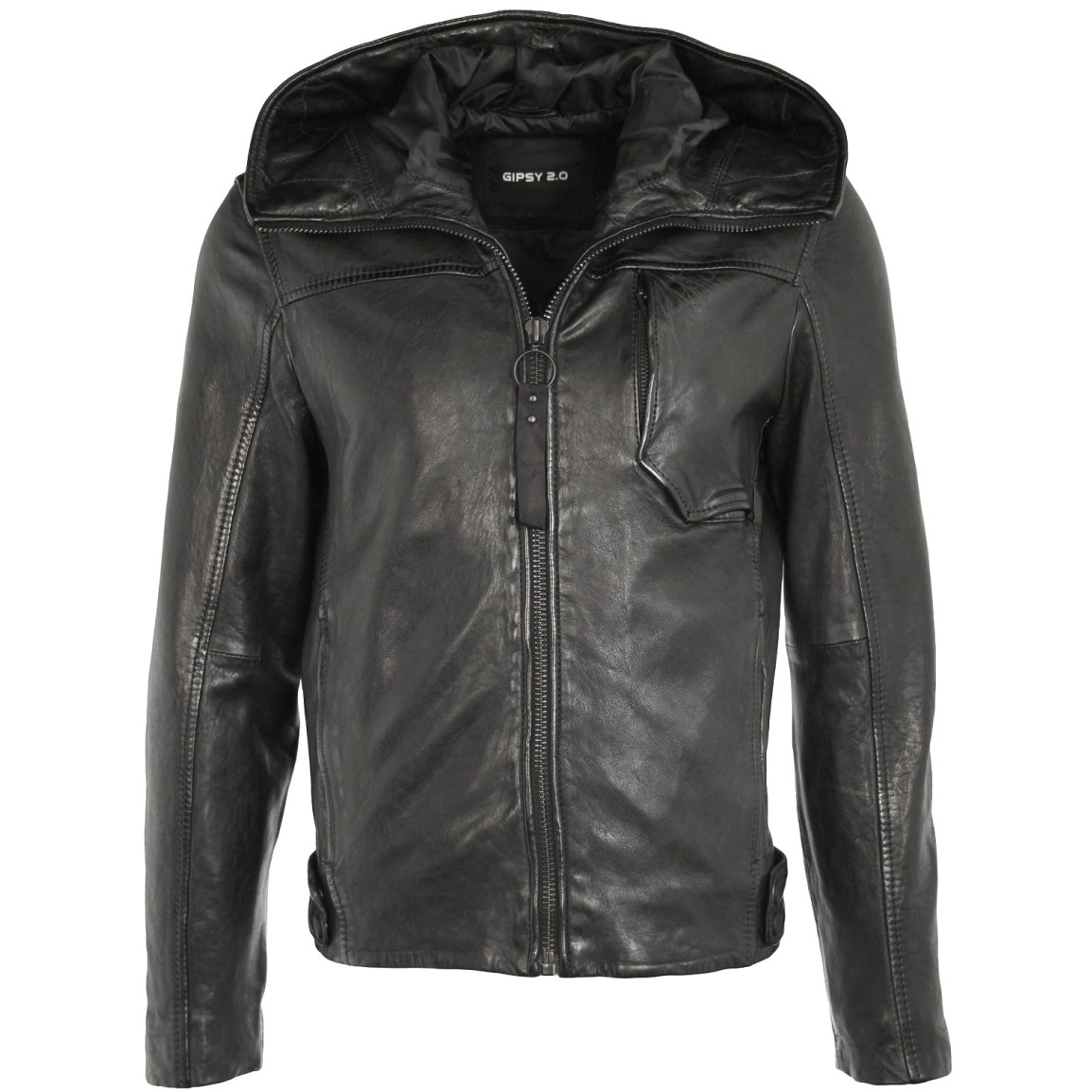 Geaca de Piele Naturala Barbati Gipsy Neagra Sion SF LVW – IMBRACAMINTE