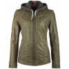 Geaca de Piele Naturala Dama Gipsy Verde Kaki Skerry LAJUV - readytowear