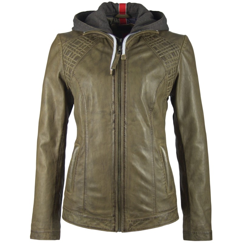 Geaca de Piele Naturala Dama Gipsy Verde Kaki Skerry LAJUV – IMBRACAMINTE Geaca de Piele Naturala Dama Gipsy Verde Kaki Skerry LAJUV – IMBRACAMINTE