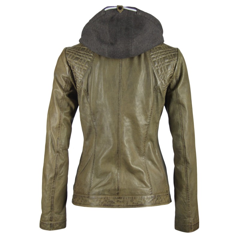 Geaca de Piele Naturala Dama Gipsy Verde Kaki Skerry LAJUV – IMBRACAMINTE Geaca de Piele Naturala Dama Gipsy Verde Kaki Skerry LAJUV – IMBRACAMINTE