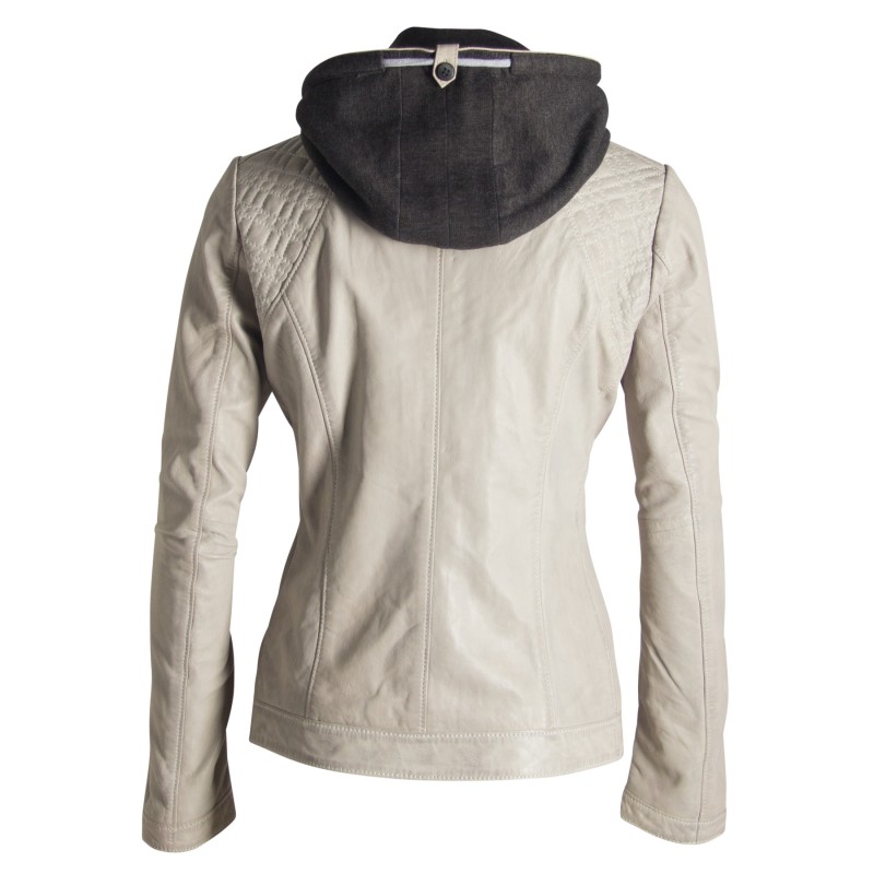 Geaca de Piele Naturala Dama Gipsy Alb Murdar Skerry LAJUV – IMBRACAMINTE Geaca de Piele Naturala Dama Gipsy Alb Murdar Skerry LAJUV – IMBRACAMINTE