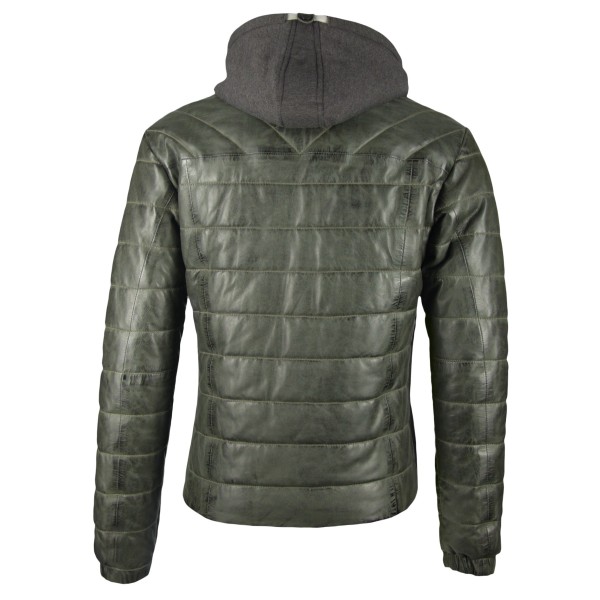 Geaca de Piele Naturala Barbati Gipsy Verde Inchis Snow LNBV W – Black Friday — fotografia 2