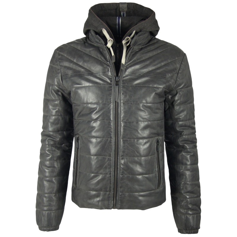 Geaca de Piele Naturala Barbati Gipsy Gri Snow LNBV W – IMBRACAMINTE Geaca de Piele Naturala Barbati Gipsy Gri Snow LNBV W – IMBRACAMINTE