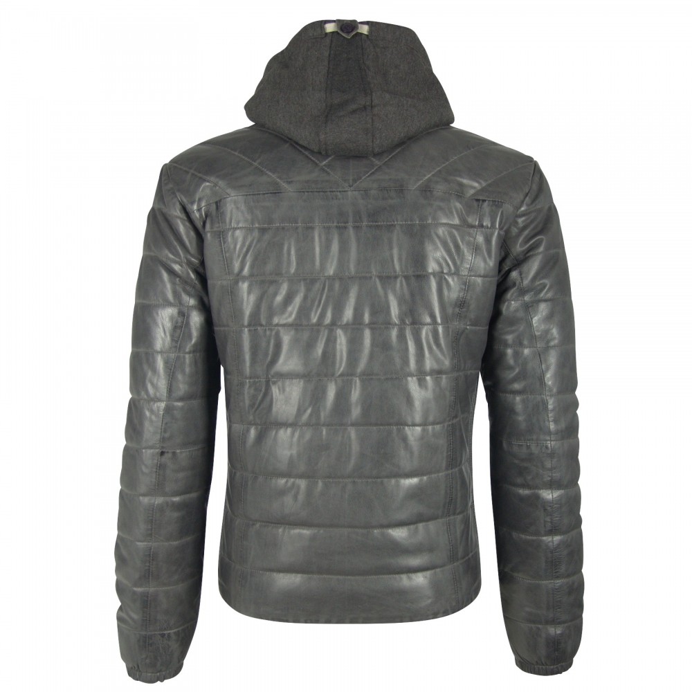 Geaca de Piele Naturala Barbati Gipsy Gri Snow LNBV W Geaca de Piele Naturala Barbati Gipsy Gri Snow LNBV W - readytowear.ro