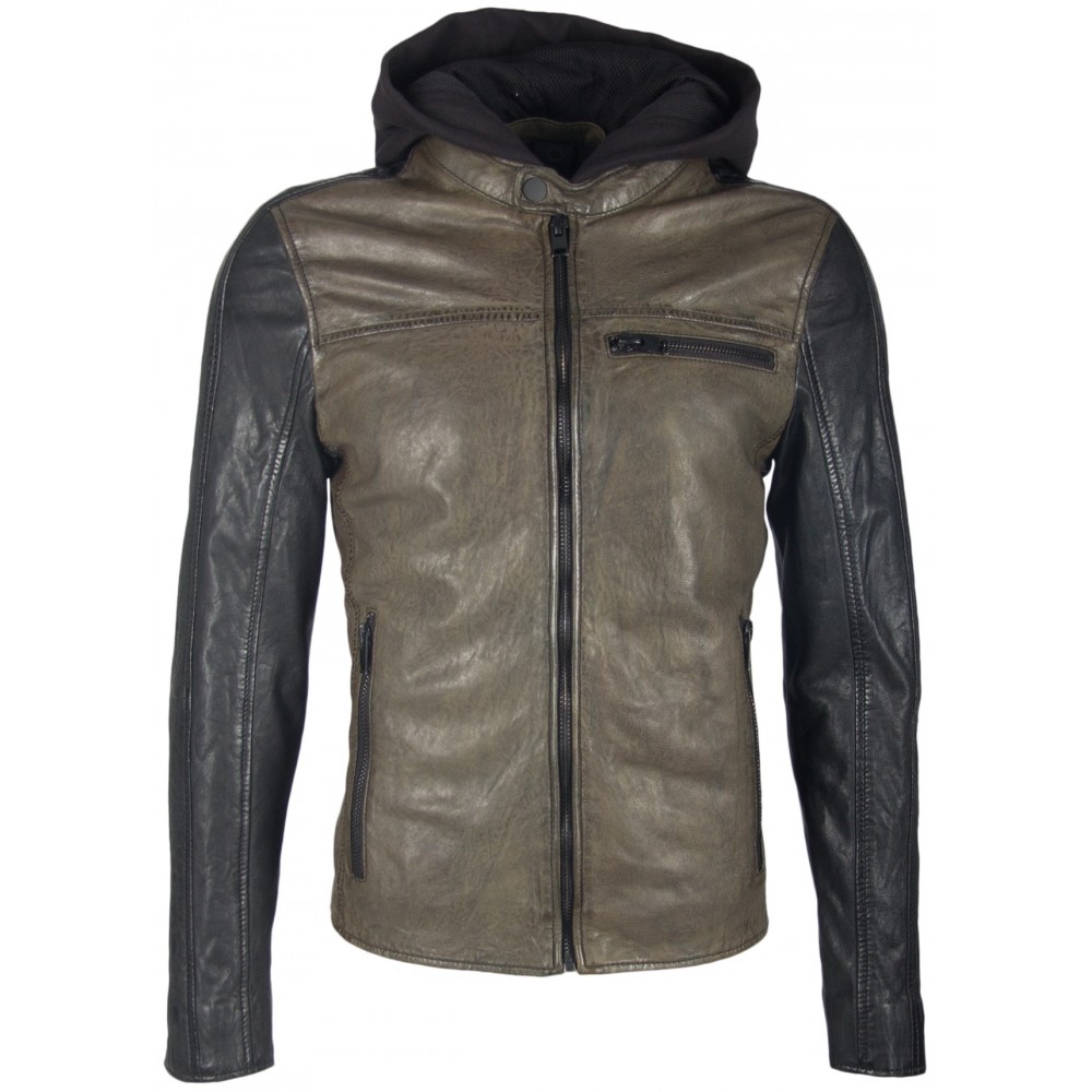 Geaca de Piele Naturala Barbati Gipsy Olive Solas 2 SF LABOV Geaca de Piele Naturala Barbati Gipsy Olive Solas 2 SF LABOV - readytowear.ro