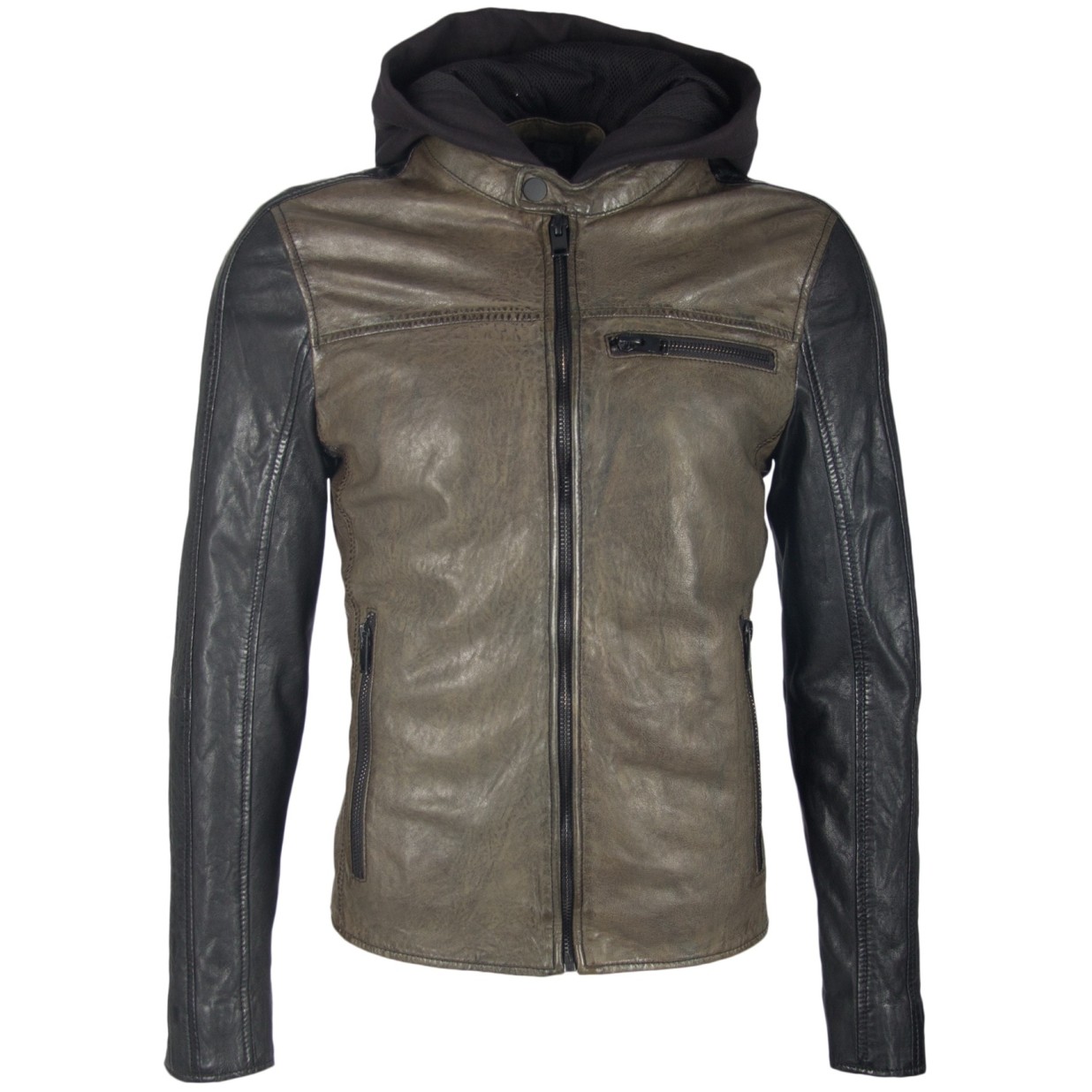 Geaca de Piele Naturala Barbati Gipsy Olive Solas 2 SF LABOV – IMBRACAMINTE