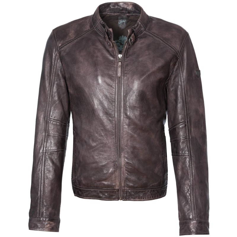 Geaca de Piele Naturala Barbati Gipsy Gri Spaldon SF LAKUV – IMBRACAMINTE