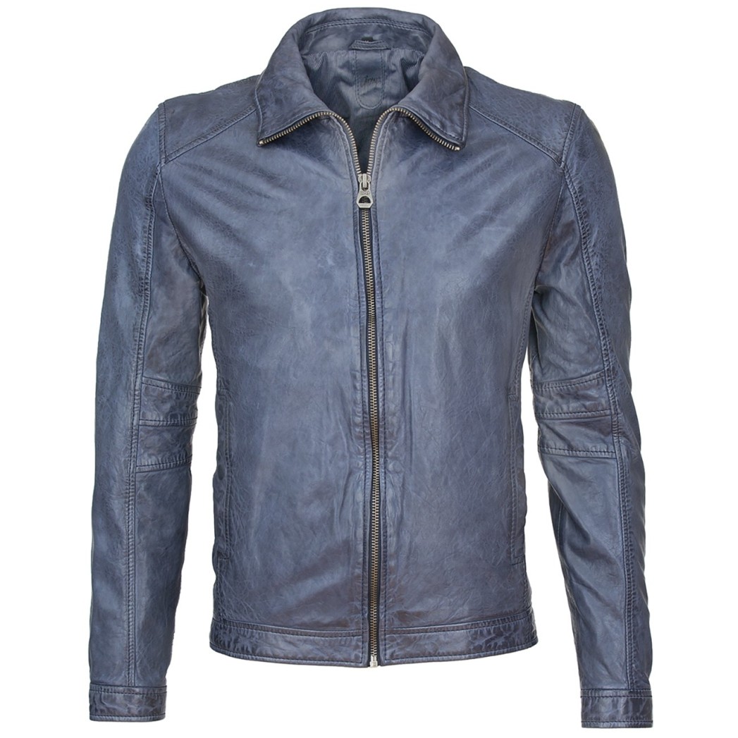 Geaca de Piele Naturala Barbati Gipsy Bleumarin Spencer 2 SF NSLVW – IMBRACAMINTE