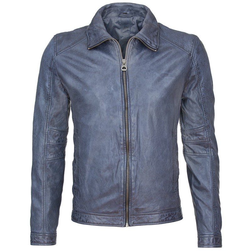 Geaca de Piele Naturala Barbati Gipsy Bleumarin Spencer 2 SF NSLVW – IMBRACAMINTE