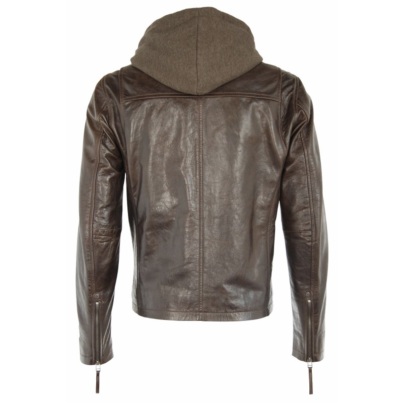 Geaca de Piele Naturala Barbati Gipsy Maro Spike LACRUV – IMBRACAMINTE