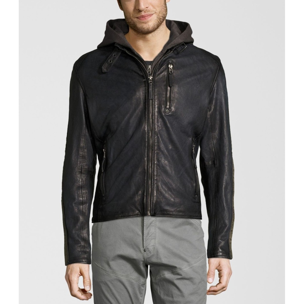 Geaca de Piele Barbati Gipsy Bleumarin Steep SF LASANV – IMBRACAMINTE