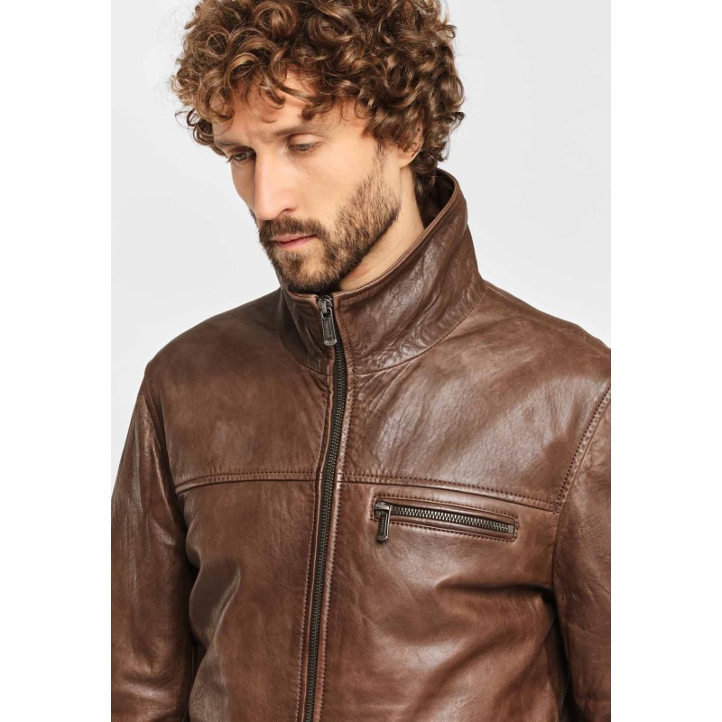 Geaca de Piele Naturala Barbati Gipsy Maro Antic Sunray LACOV – IMBRACAMINTE Geaca de Piele Naturala Barbati Gipsy Maro Antic Sunray LACOV – IMBRACAMINTE
