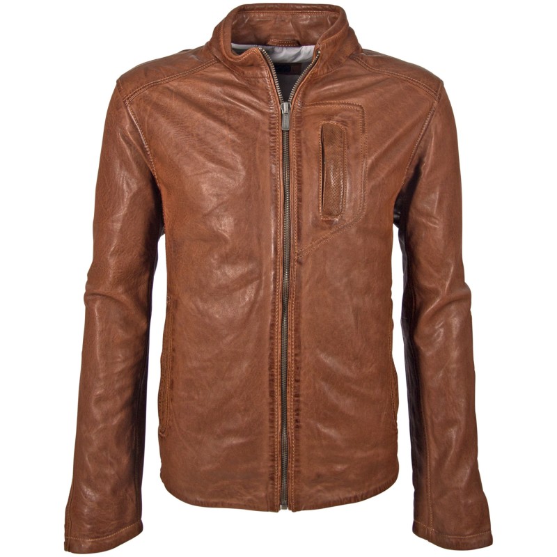 Geaca de Piele Naturala Barbati Gipsy Maro Inchis Swash NSLONTV – IMBRACAMINTE