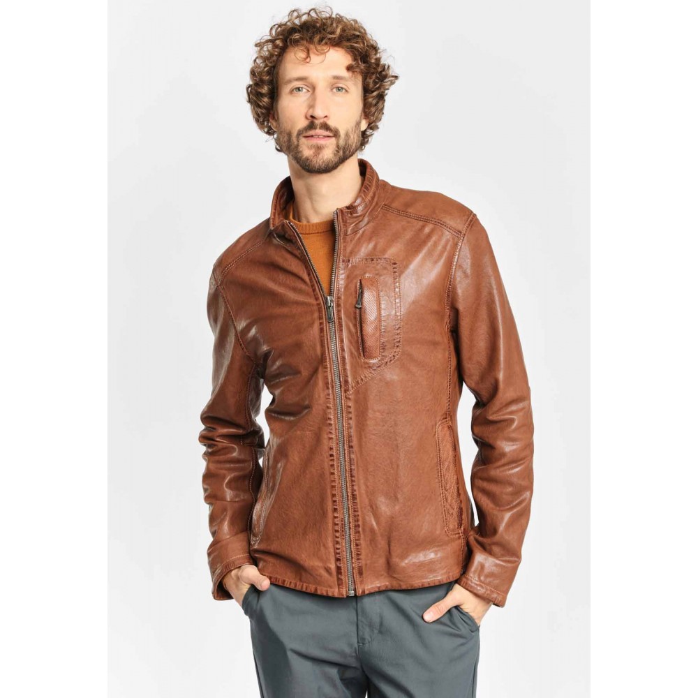 Geaca de Piele Naturala Barbati Gipsy Maro Inchis Swash NSLONTV Geaca de Piele Naturala Barbati Gipsy Maro Inchis Swash NSLONTV - readytowear.ro