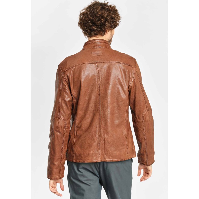 Geaca de Piele Naturala Barbati Gipsy Maro Inchis Swash NSLONTV – IMBRACAMINTE