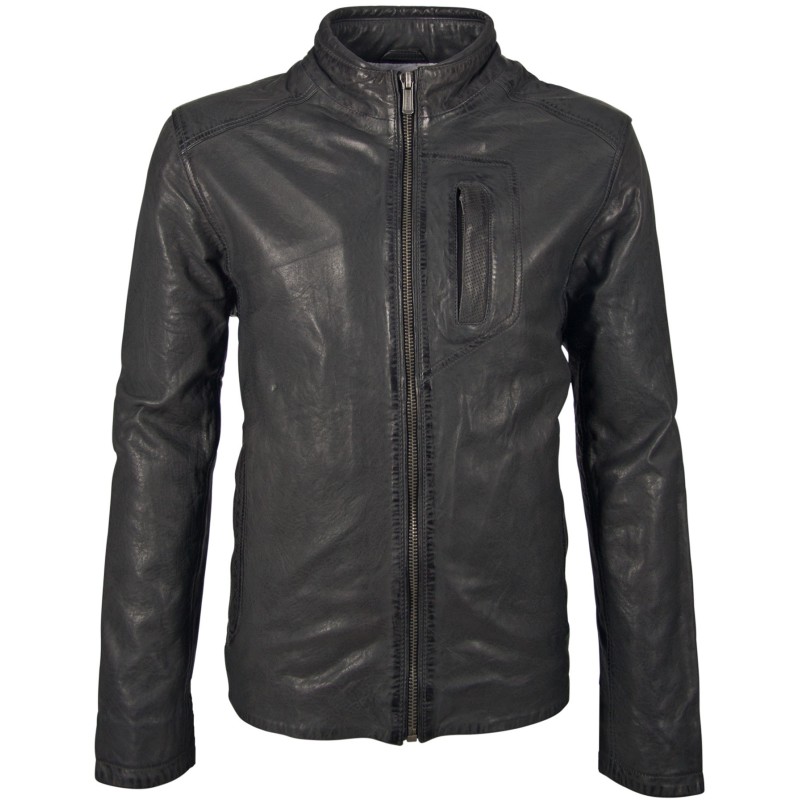 Geaca de Piele Naturala Barbati Gipsy Neagra Swash NSLONTV – IMBRACAMINTE