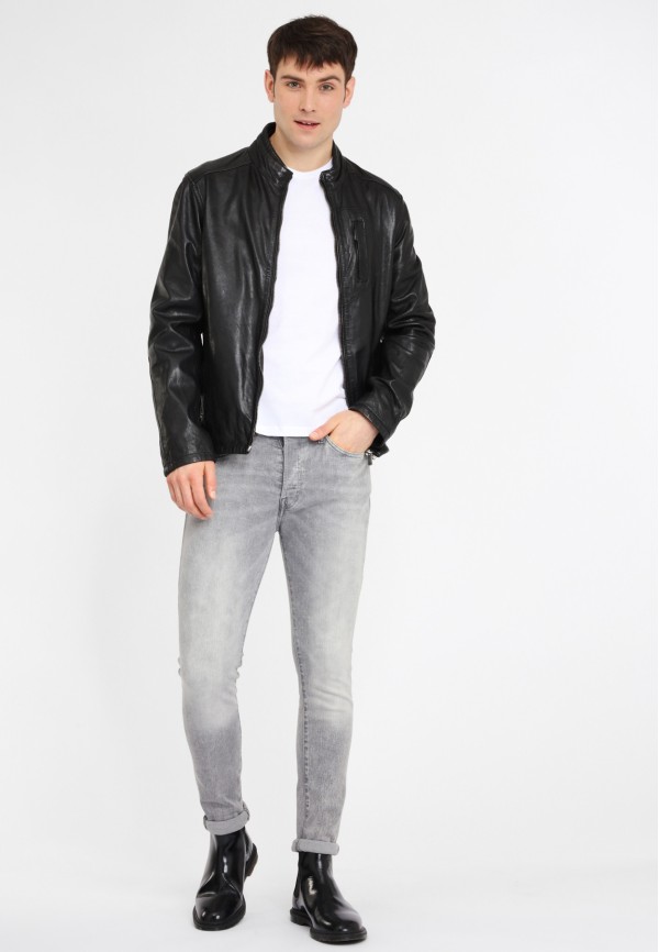 Geaca de Piele Naturala Barbati Gipsy Neagra Swash NSLONTV – IMBRACAMINTE — fotografia 3