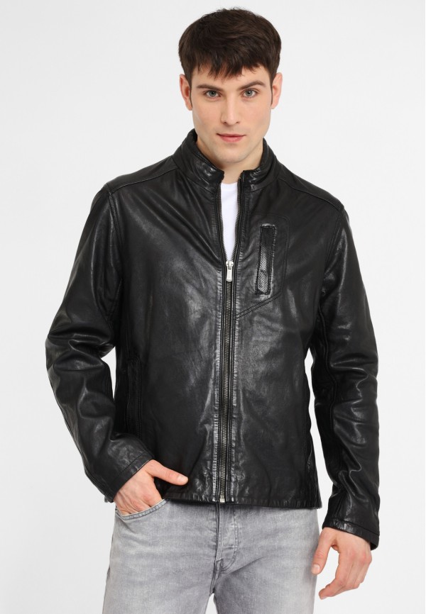 Geaca de Piele Naturala Barbati Gipsy Neagra Swash NSLONTV – IMBRACAMINTE — fotografia 4