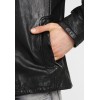 Geaca de Piele Naturala Barbati Gipsy Neagra Swash NSLONTV - readytowear.ro