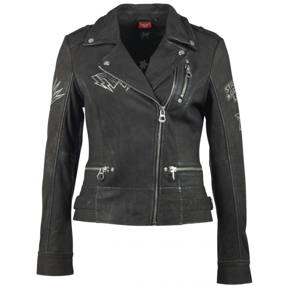 Geaca de Piele Naturala Dama Gipsy Neagra Tasha 2 Wonder Woman Geaca de Piele Naturala Dama Gipsy Neagra Tasha 2 Wonder Woman - readytowear.ro