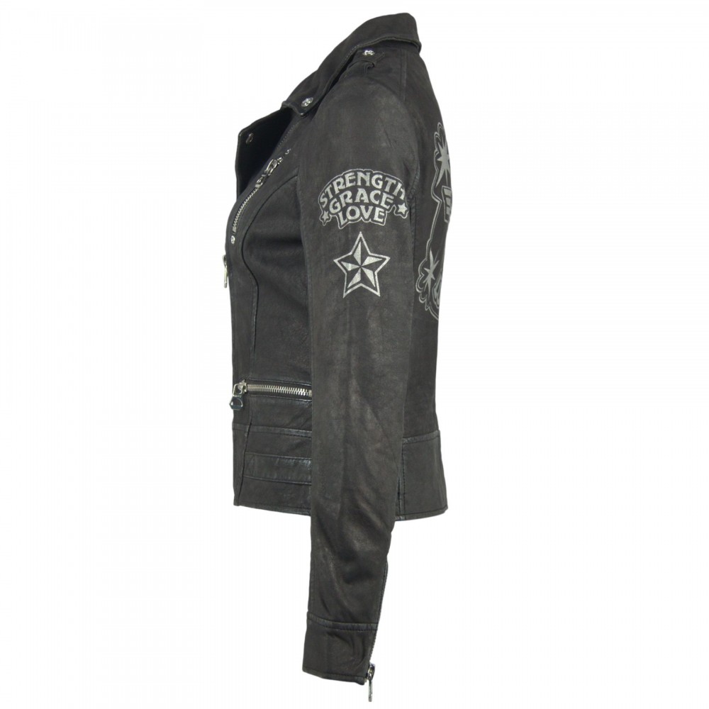 Geaca de Piele Naturala Dama Gipsy Neagra Tasha 2 Wonder Woman Geaca de Piele Naturala Dama Gipsy Neagra Tasha 2 Wonder Woman - readytowear.ro