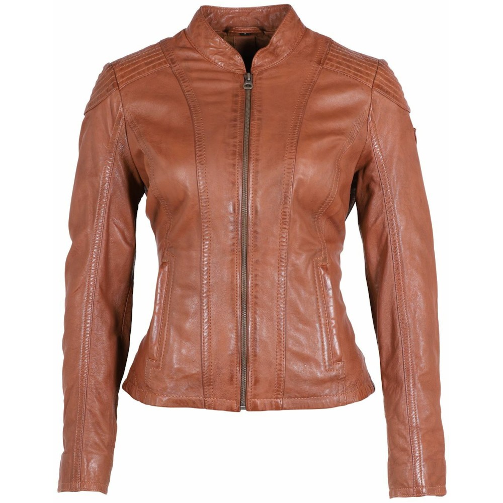 Geaca de Piele Dama Gipsy Coniac Tashy LEGV geci de piele - readytowear.ro