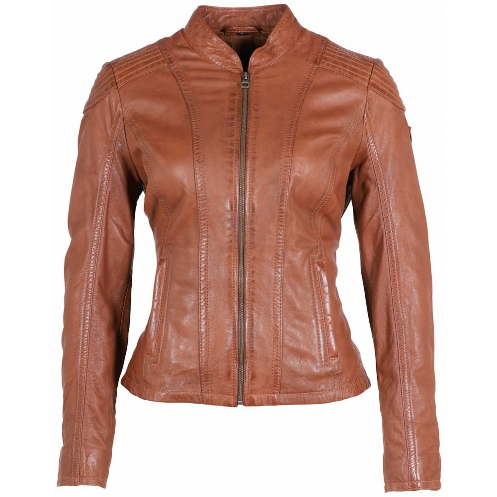 Geaca de Piele Dama Gipsy Coniac Tashy LEGV Geaca de Piele Dama Gipsy Coniac Tashy LEGV - readytowear