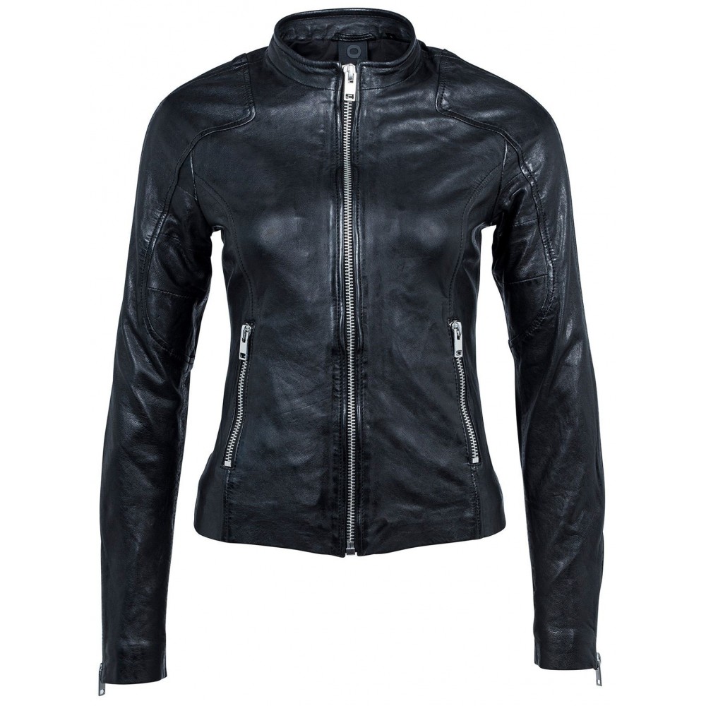 Geaca de Piele Naturala Dama Gipsy Neagra Thana SF LATRIV Geaca de Piele Naturala Dama Gipsy Neagra Thana SF LATRIV - readytowear