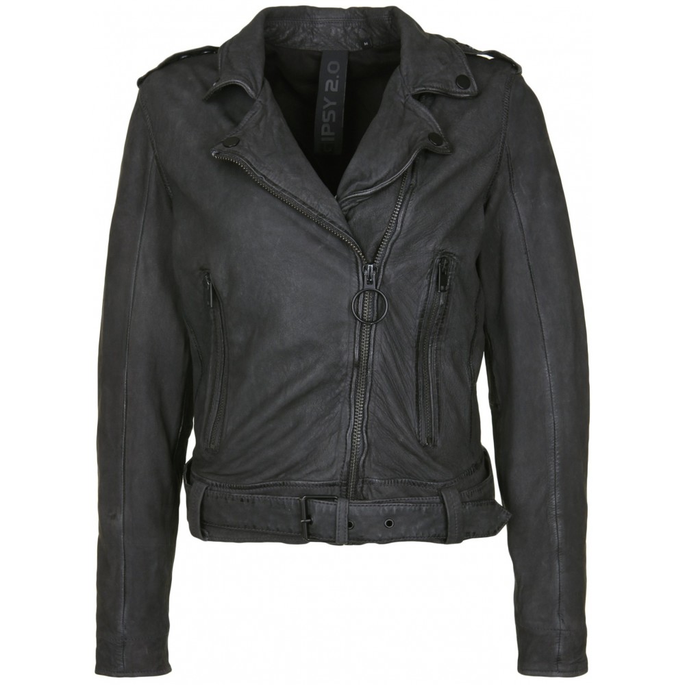 Geaca de Piele Naturala Dama Gipsy Neagra Theron SF LMAV Geaca de Piele Naturala Dama Gipsy Neagra Theron SF LMAV - readytowear.ro