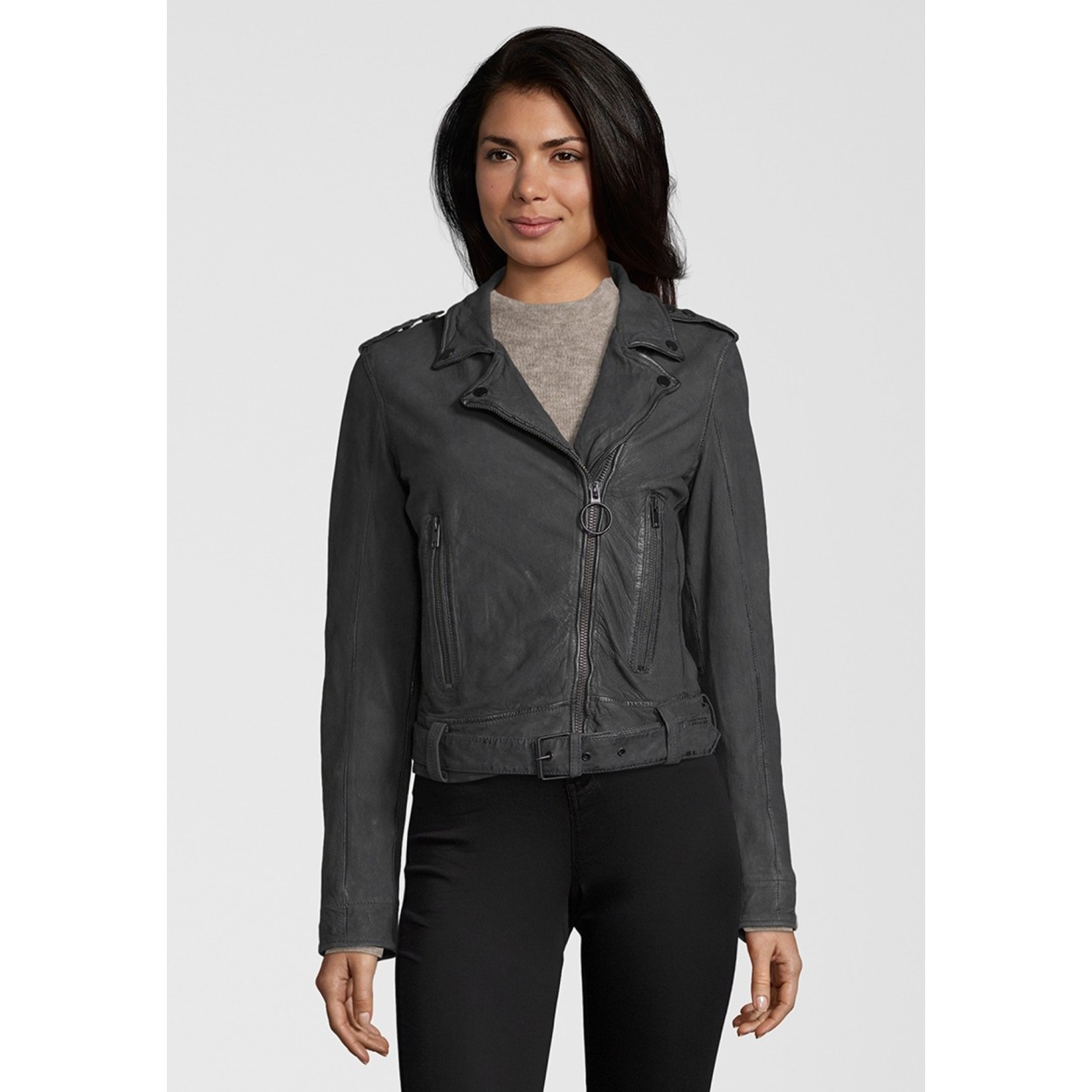 Geaca de Piele Naturala Dama Gipsy Neagra Theron SF LMAV – IMBRACAMINTE