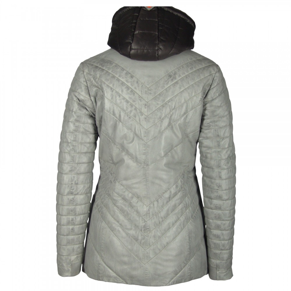 Geaca Lunga de Piele Naturala Dama Gipsy Gri Tidal LNBV W Geaca Lunga de Piele Naturala Dama Gipsy Gri Tidal LNBV W - readytowear.ro