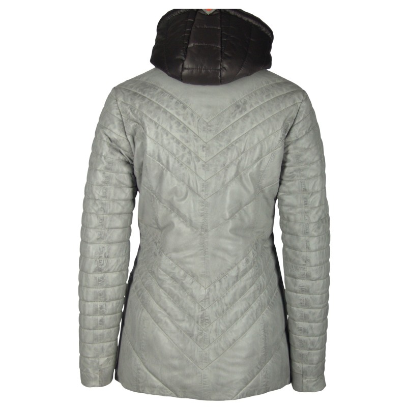 Geaca Lunga de Piele Naturala Dama Gipsy Gri Tidal LNBV W – IMBRACAMINTE