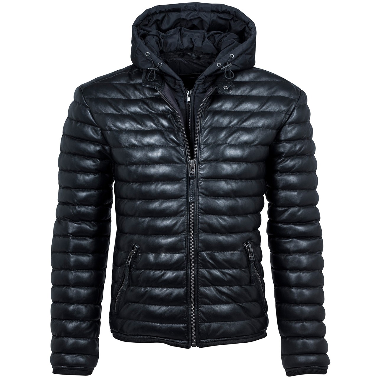 Geaca de Piele Naturala Barbati Gipsy Neagra Trever 3 LNB W – IMBRACAMINTE