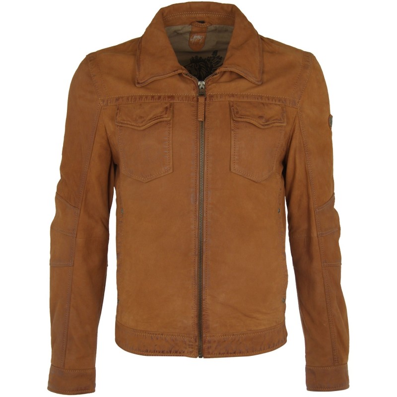 Geaca de Piele Naturala Barbati Gipsy Coniac Trigger SF LNUV – IMBRACAMINTE