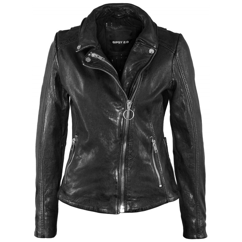 Geaca de Piele Naturala Dama Gipsy Neagra Tuva SF LVW Geaca de Piele Naturala Dama Gipsy Neagra Tuva SF LVW - readytowear.ro