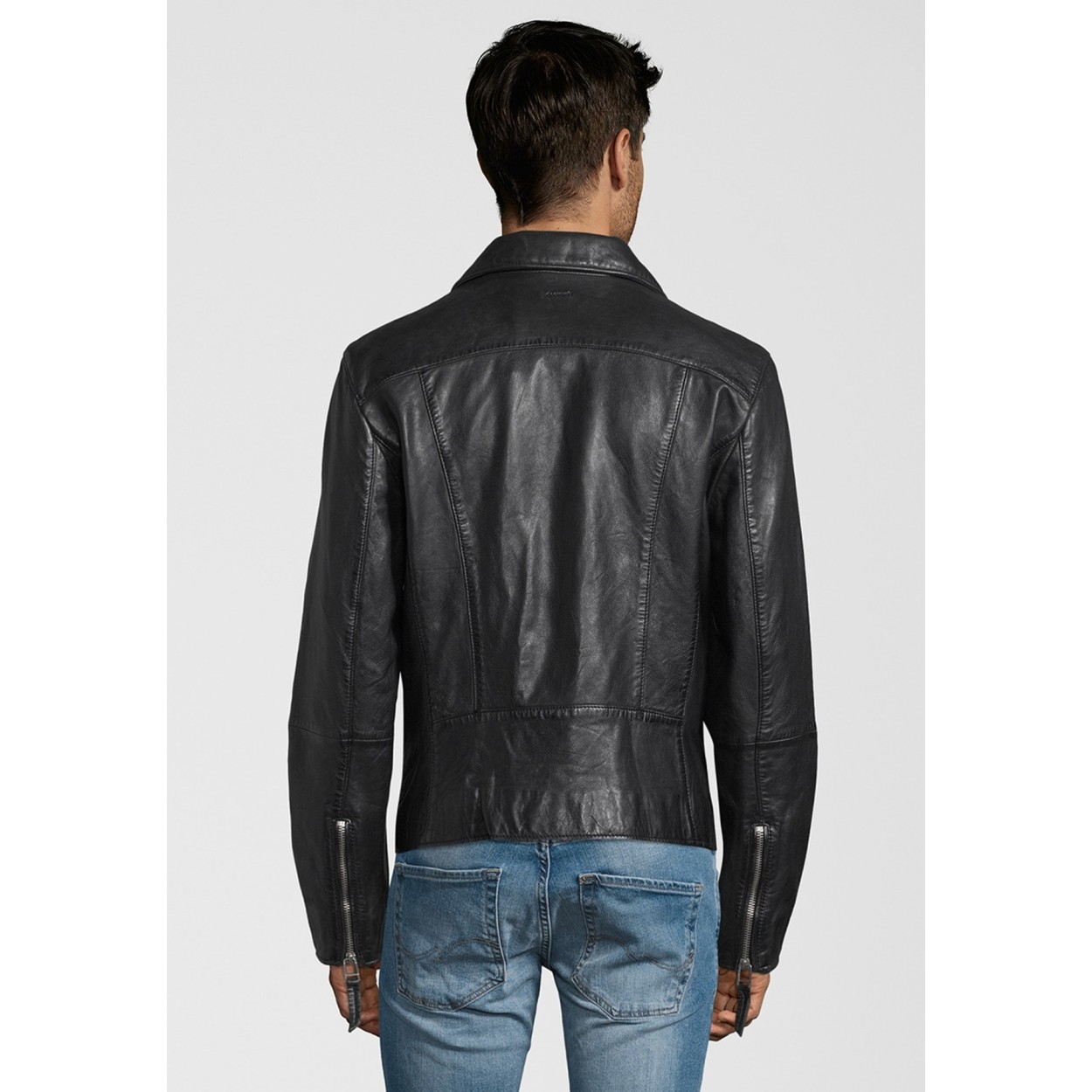 Geaca de Piele Naturala Barbati Gipsy Neagra Tyler NZPV – IMBRACAMINTE