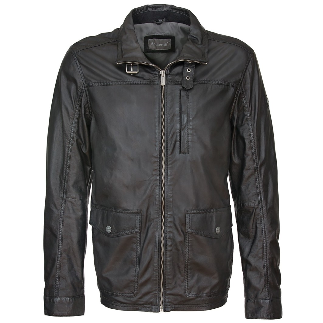 Geaca de Piele Naturala Barbati Gipsy Neagra Uno LASV – IMBRACAMINTE