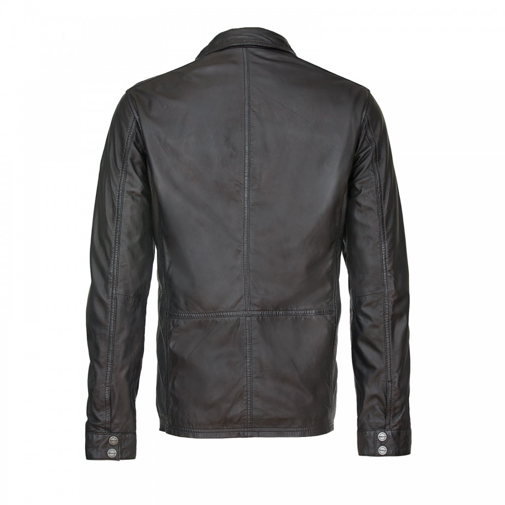 Geaca de Piele Naturala Barbati Gipsy Neagra Uno LASV Geaca de Piele Naturala Barbati Gipsy Neagra Uno LASV - readytowear.ro