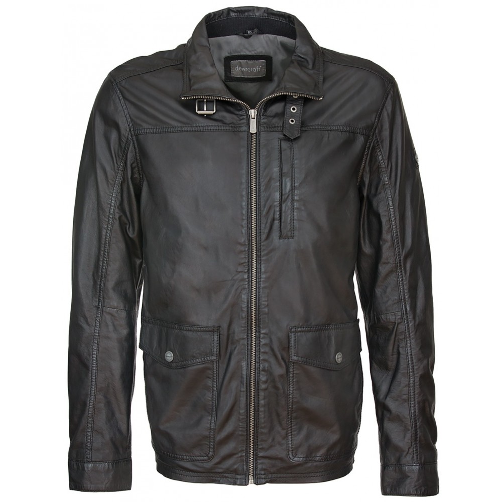 Geaca de Piele Naturala Barbati Gipsy Neagra Uno LASV Geaca de Piele Naturala Barbati Gipsy Neagra Uno LASV - readytowear