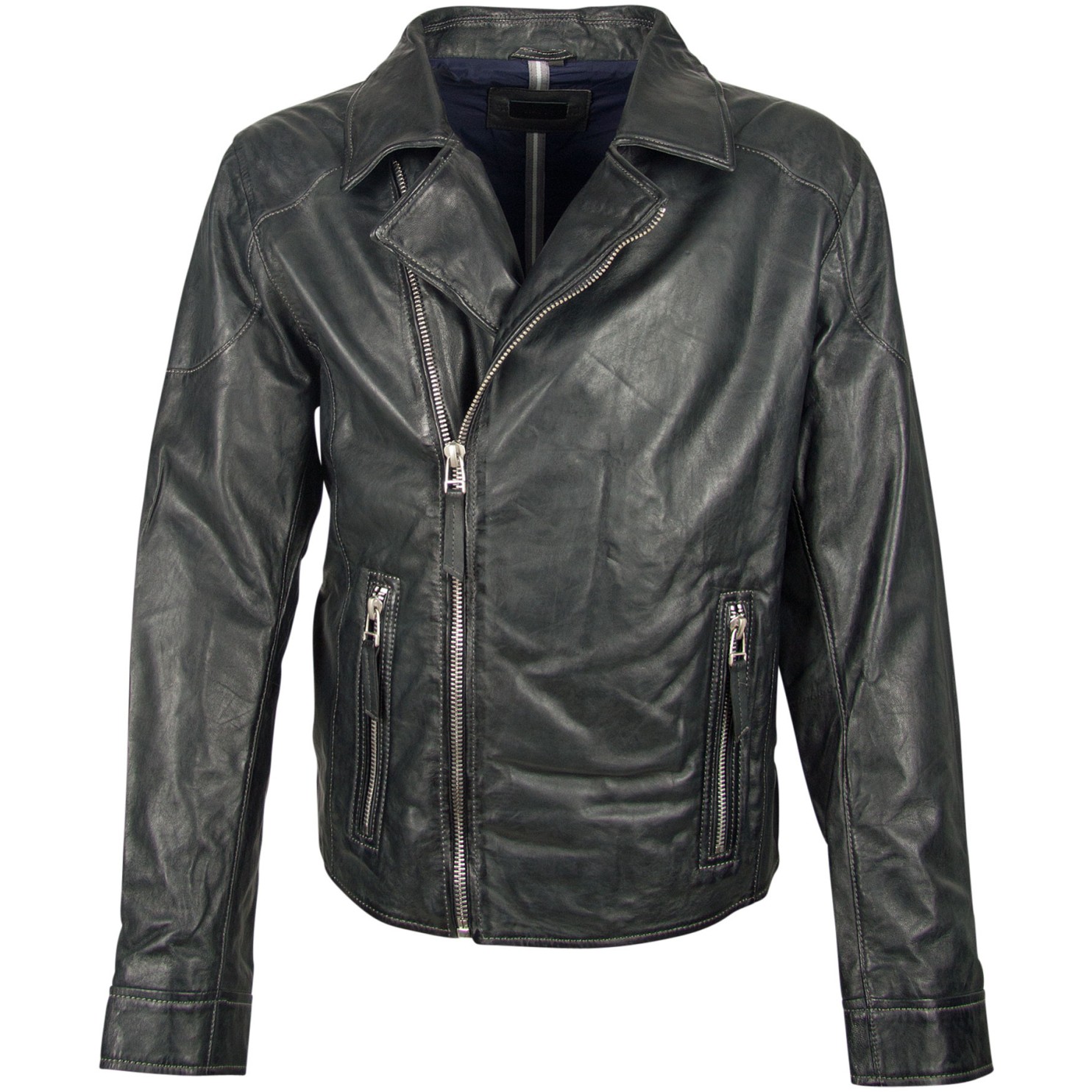 Geaca de Piele Naturala Barbati Gipsy Antracit Vent LAGAV – IMBRACAMINTE