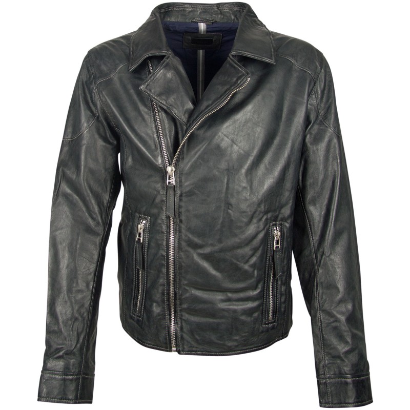 Geaca de Piele Naturala Barbati Gipsy Antracit Vent LAGAV – IMBRACAMINTE