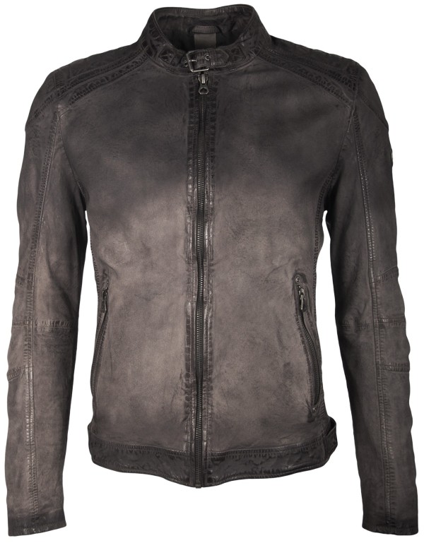 Geaca de Piele Barbati Gipsy Antracit Vincente LAMOV – Black Friday — fotografia 1