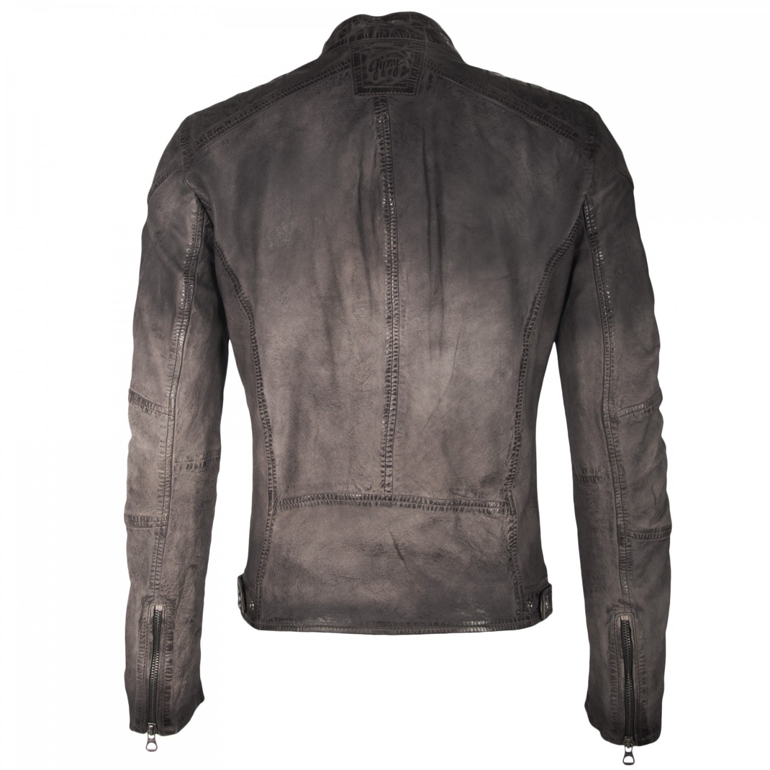 Geaca de Piele Naturala Barbati Gipsy Antracit Vincente LAMOV – IMBRACAMINTE