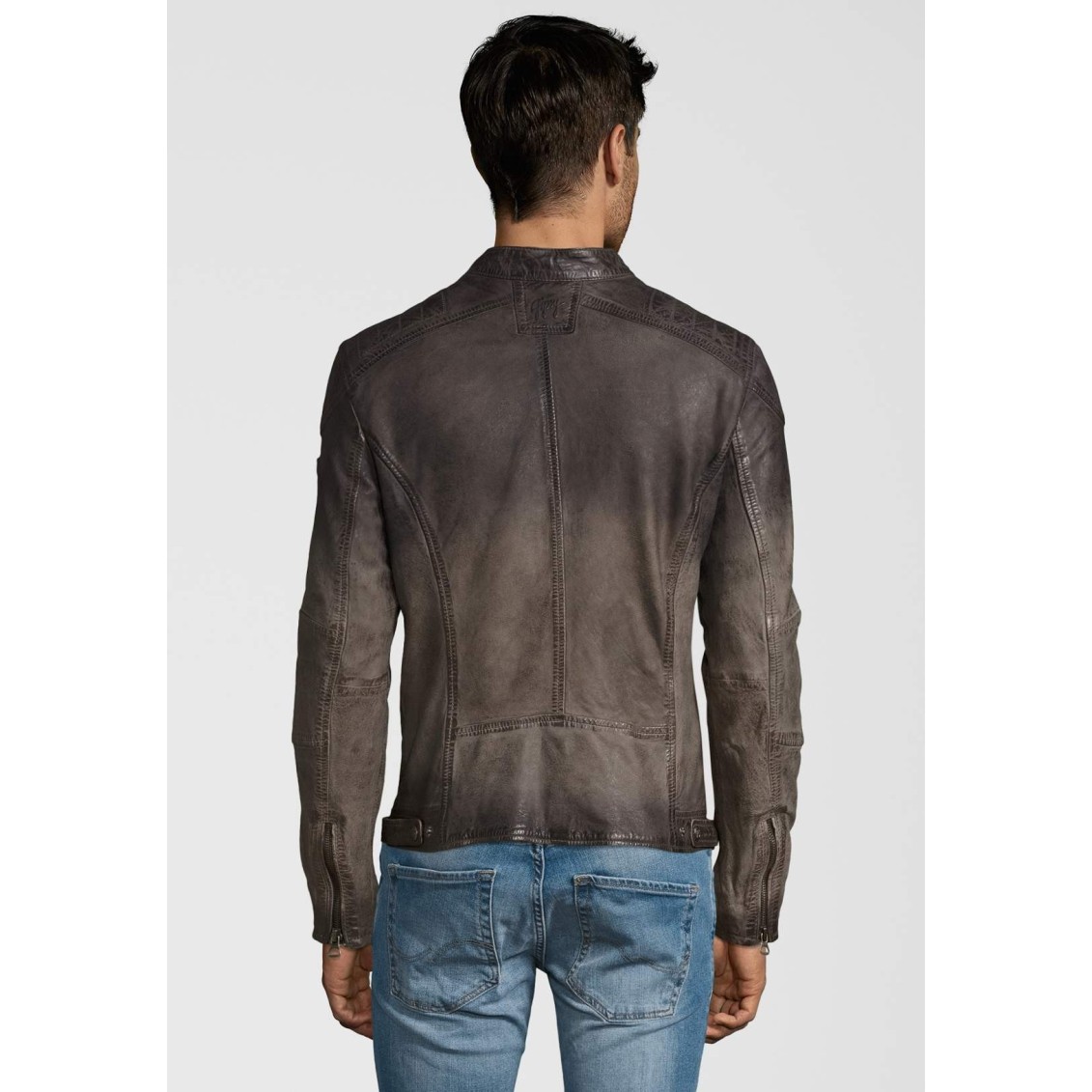 Geaca de Piele Naturala Barbati Gipsy Antracit Vincente LAMOV – IMBRACAMINTE