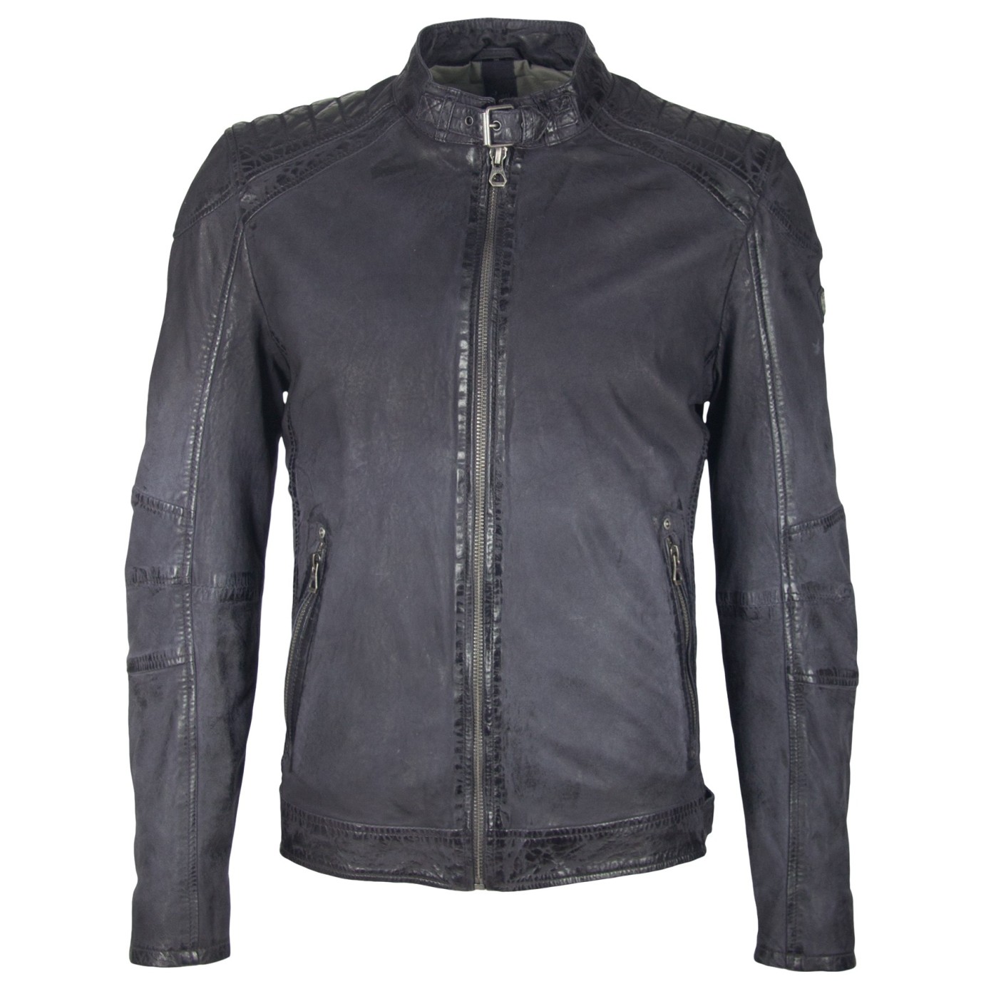 Geaca de Piele Naturala Barbati Gipsy Bleumarin Vincente LAMOV – IMBRACAMINTE