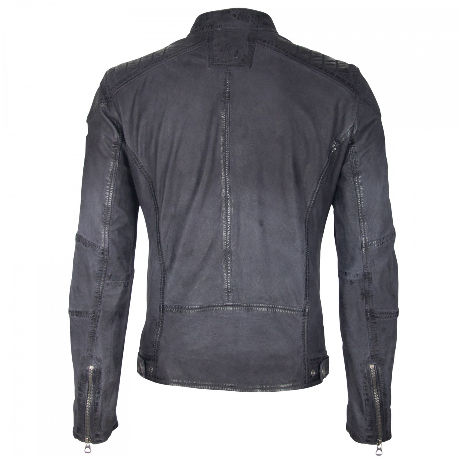 Geaca de Piele Naturala Barbati Gipsy Bleumarin Vincente LAMOV – IMBRACAMINTE