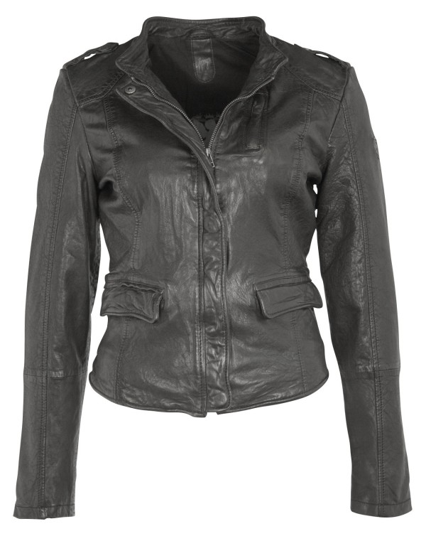 Geaca de Piele Naturala Dama Gipsy Neagra Vinny NSLVW – IMBRACAMINTE — fotografia 1
