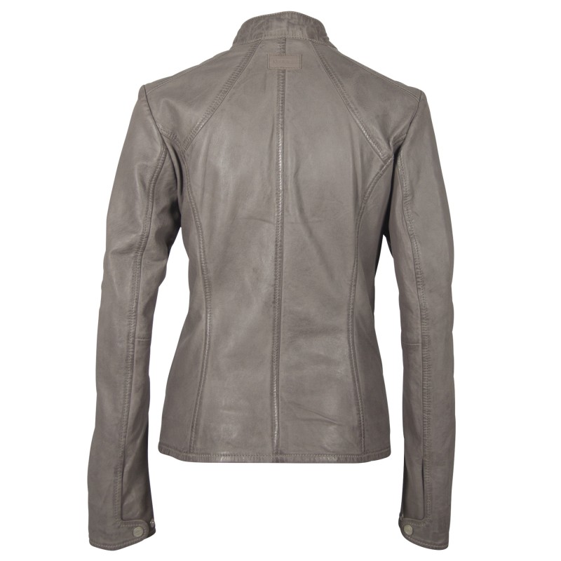 Geaca de Piele Naturala Dama Gipsy Gri Wave LNVV – IMBRACAMINTE