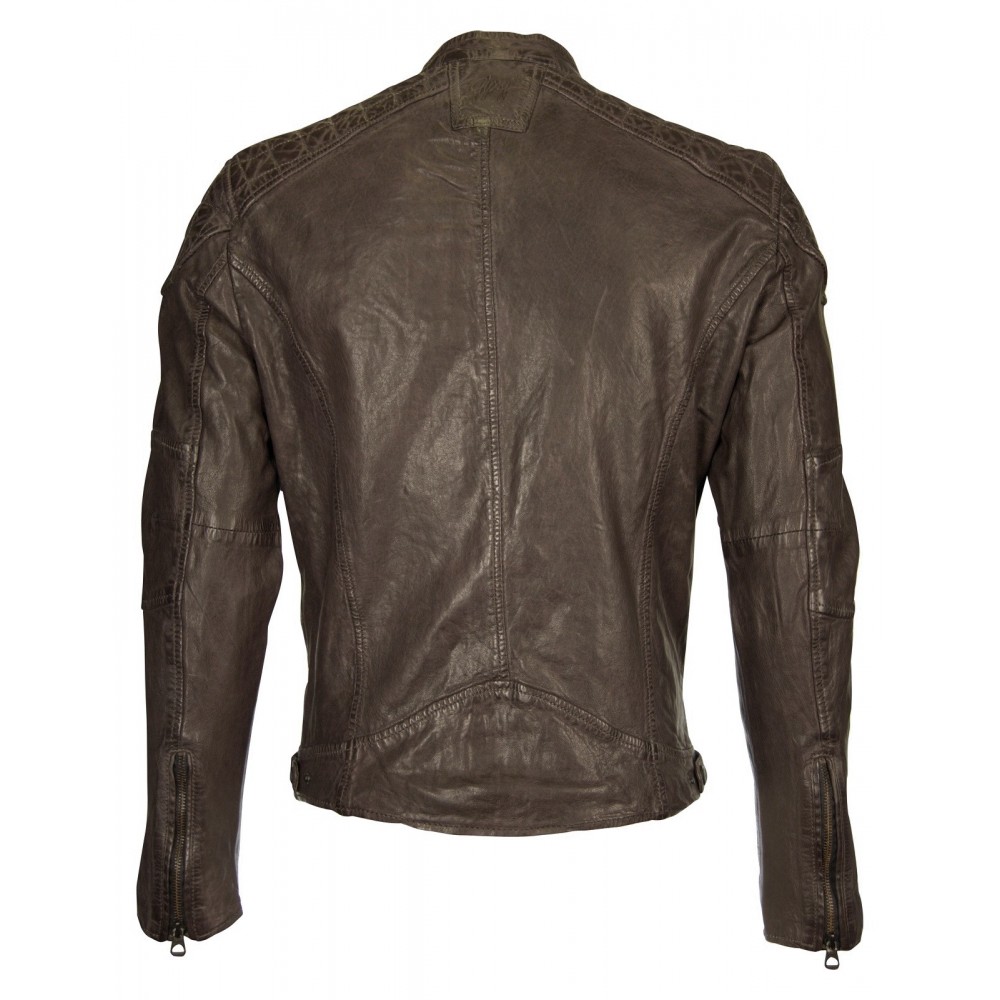 Geaca de Piele Naturala Barbati Gipsy Gri inchis Wesley LAWOV Geaca de Piele Naturala Barbati Gipsy Gri inchis Wesley LAWOV - readytowear.ro